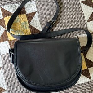 ONA Savannah camera Black Leather Crossbody Bag